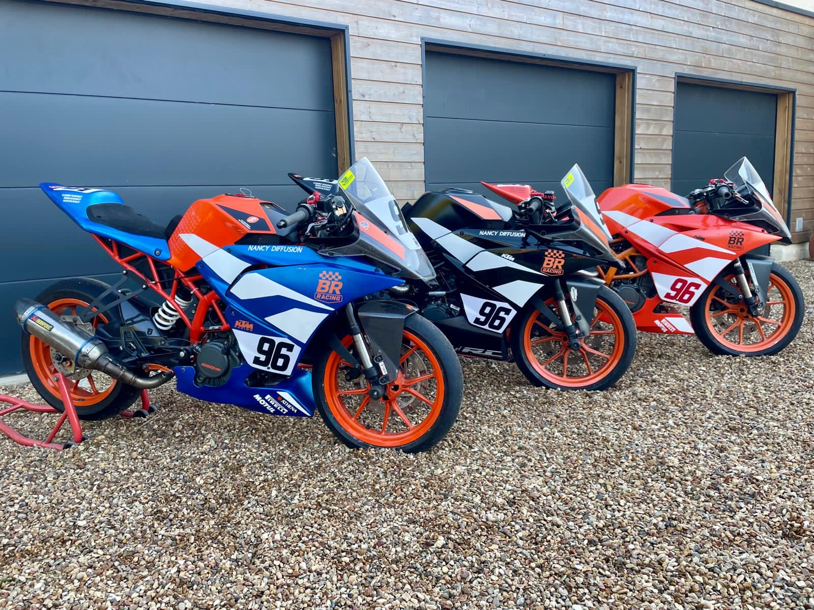 Moto d'endurance en action