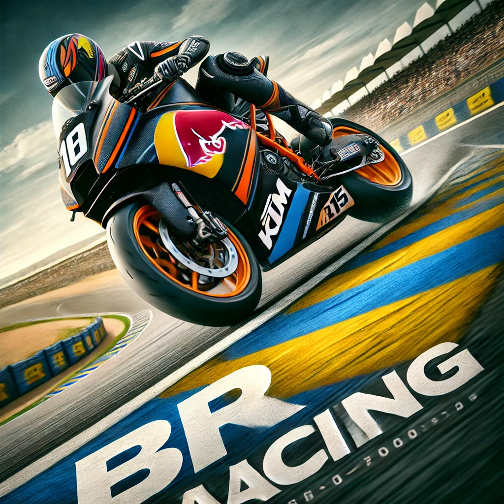 Moto d'endurance en action